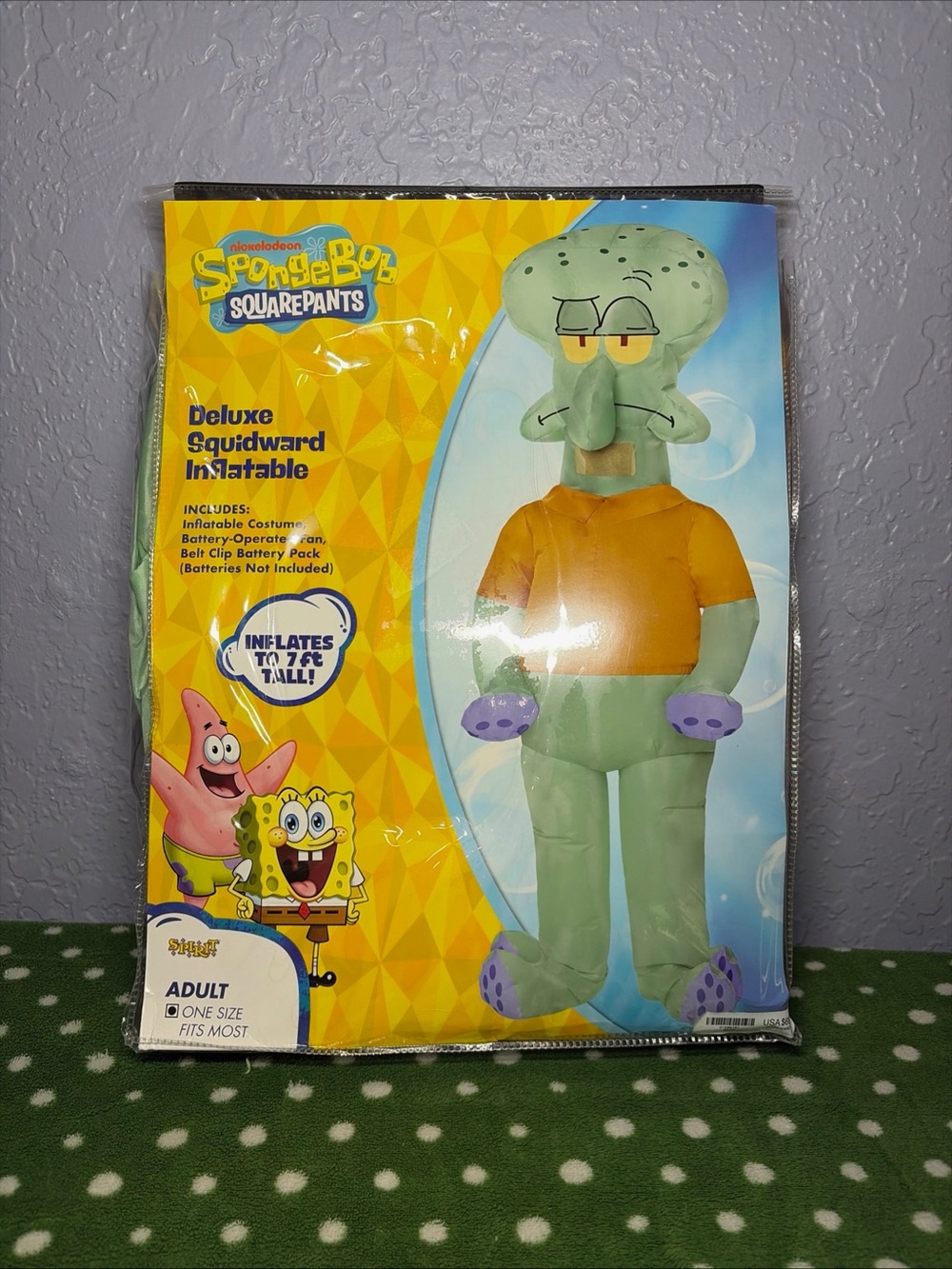 Nickelodeon SpongeBob Squidward Inflatable Costume - Green/Orange/Purple